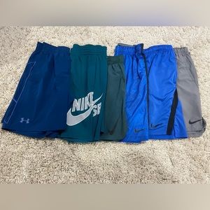 Nike Under Armor Men’s Gym Shorts Bundle